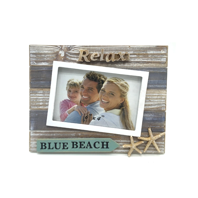 Customized Nautical Home Tabletop Decor MDF Frame Wooden Photo Picture Frame