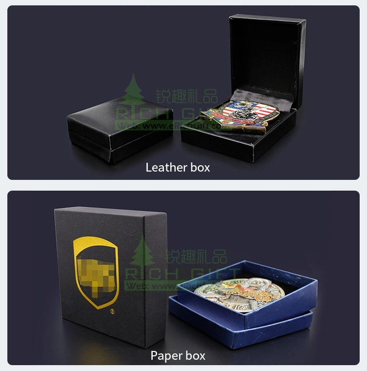 China Bulk Single Coin Wooden Coin Box Packaging/Stand Presentation Metal Challenge Coin Velvet Box for Collection