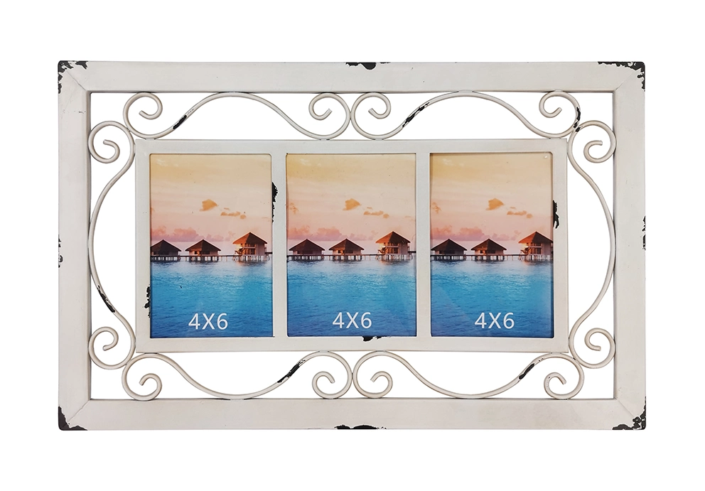 Metal Picture Frame with Many Photos for Home Decor, Photo Frame with Table Stand or Hanging Designs, Iron Creativity Photo Frame