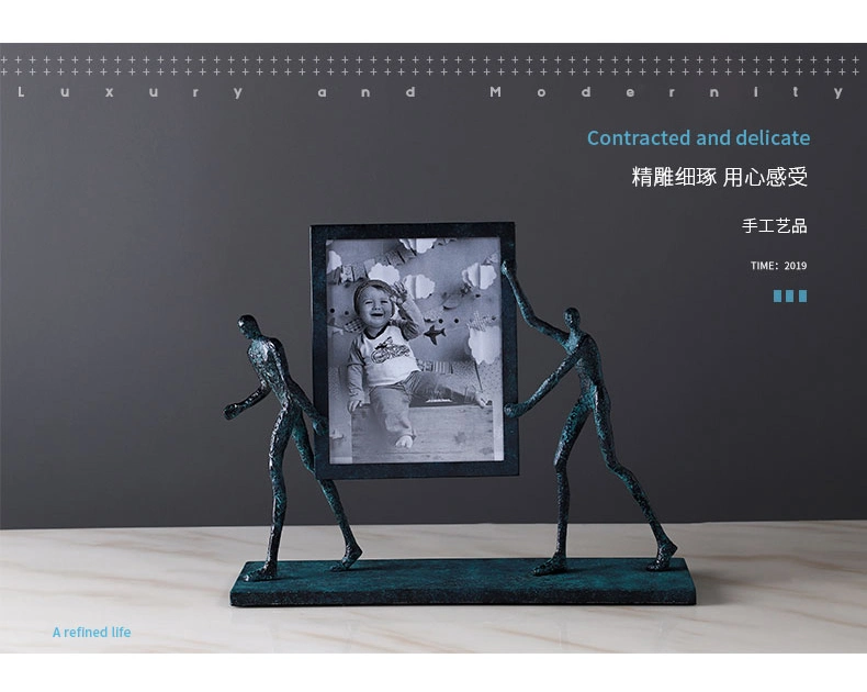 Modern Industrial Style Photo Frame Ornaments Funny Aluminum Rustic Frames House Desk Removable Picture Frame Manufacturer