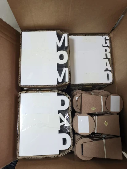 Molduras de fotos quadradas de MDF para sublimação em branco para mãe, pai ou formatura